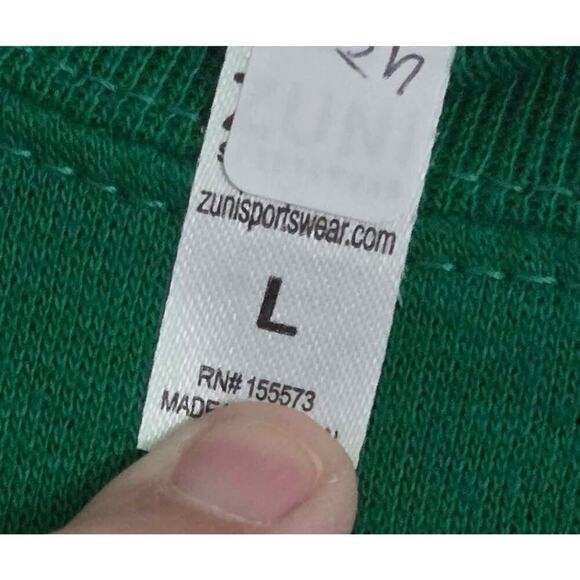 Green WHO NEEDS LUCK sweatshirt - Picture 2 of 2